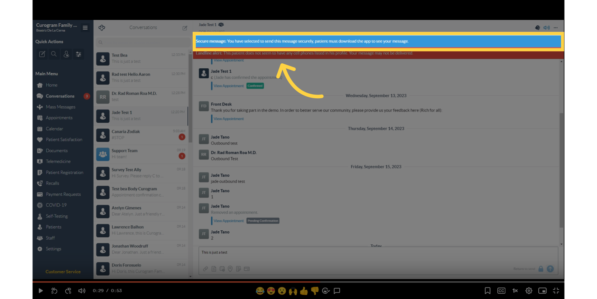 Secure Message Link Sending a Secure Message