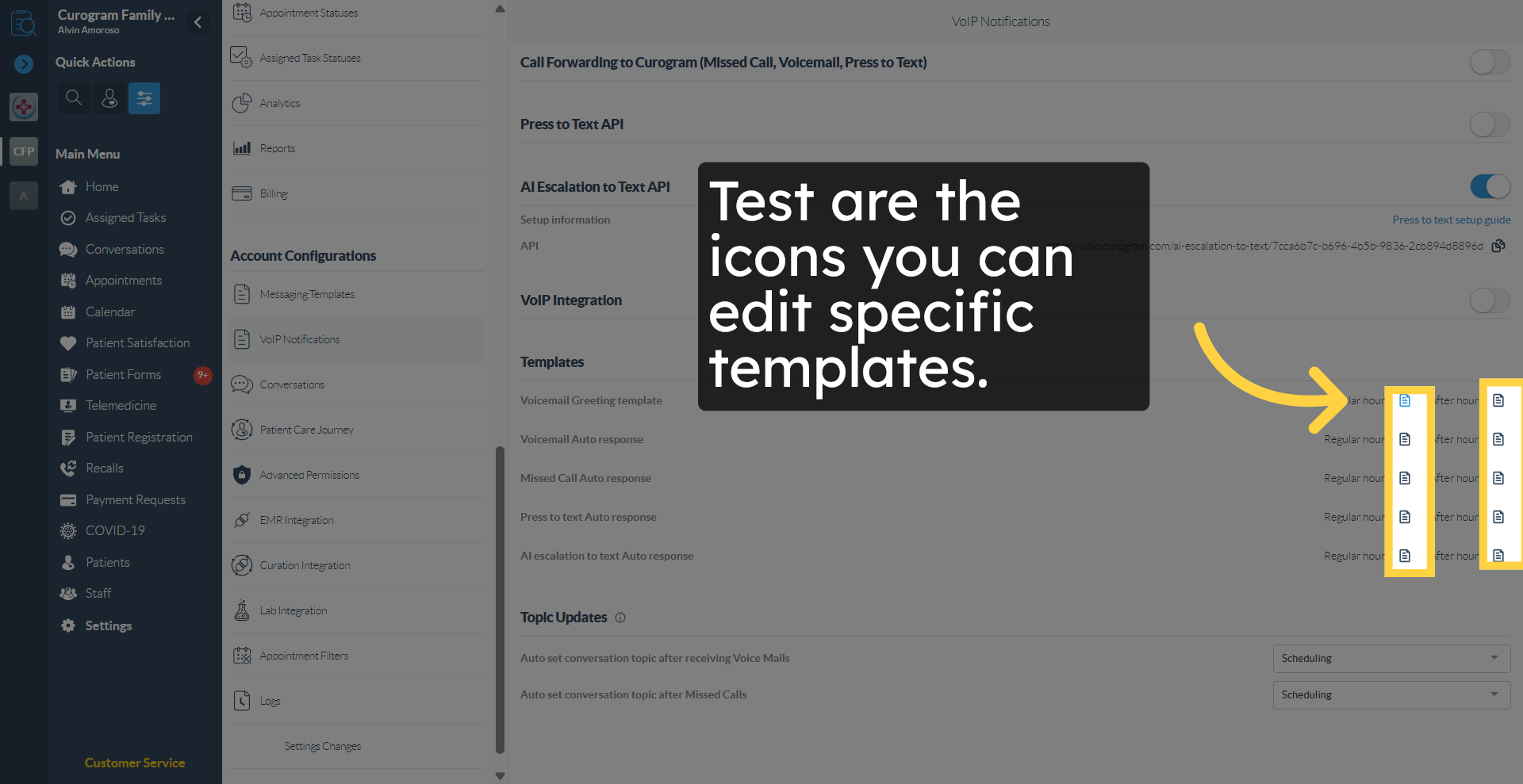 Navigate to Dashboard Section