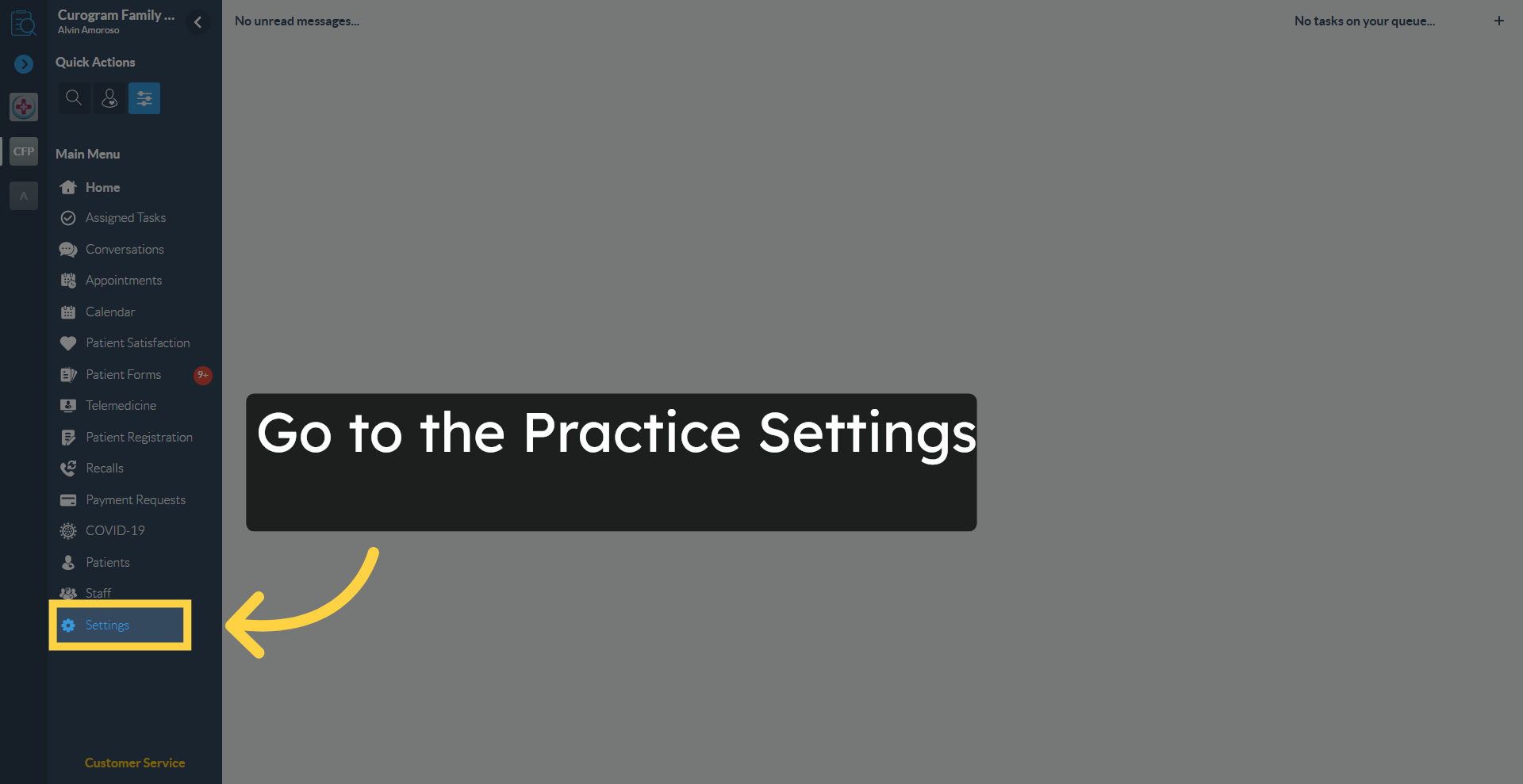 Access Curogram Home Page