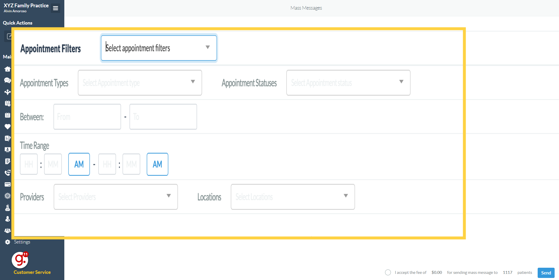 Appointment Filters