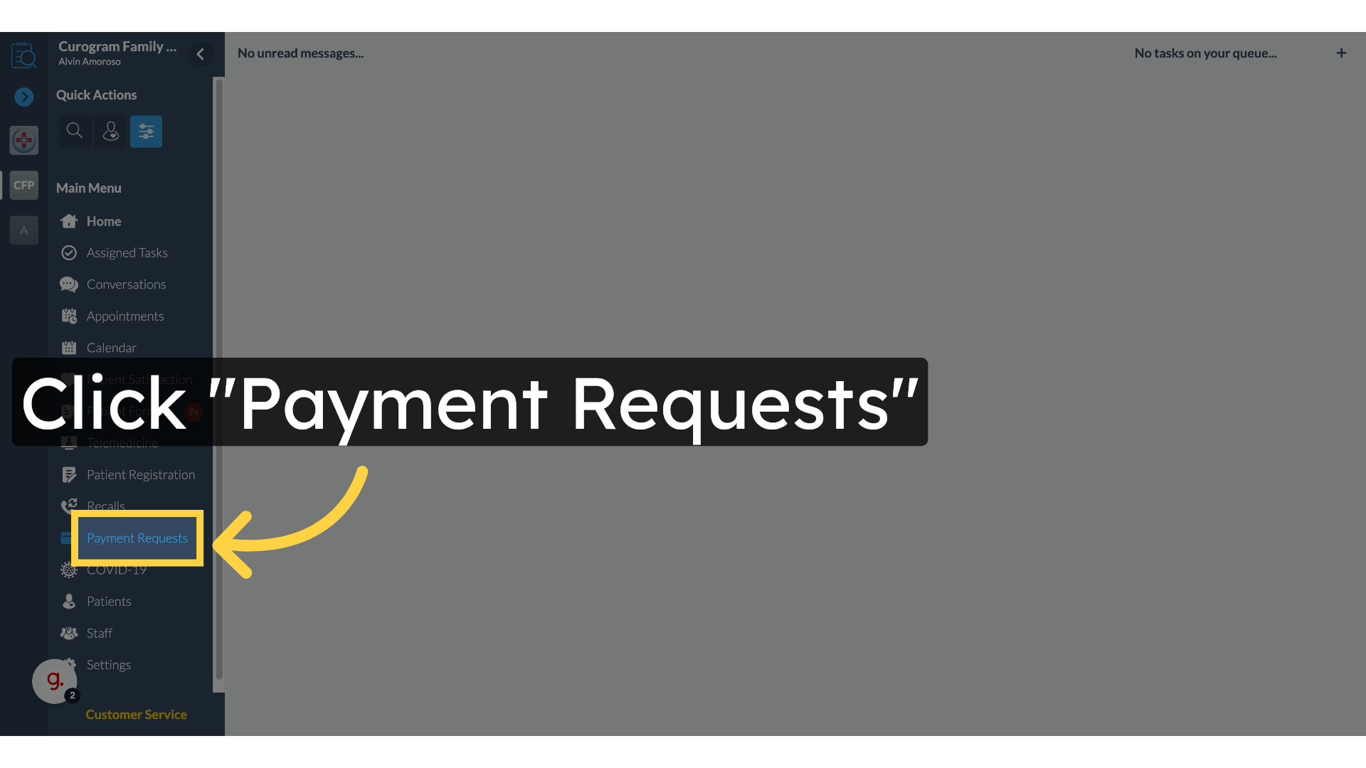 Click 'Payment Requests'