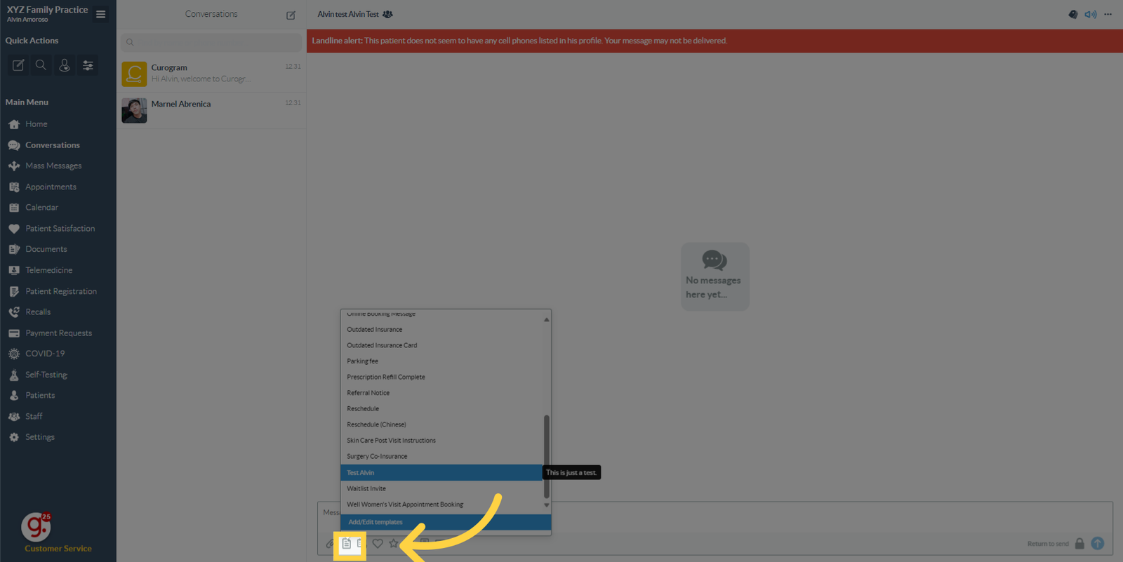 Create a Custom Message Template